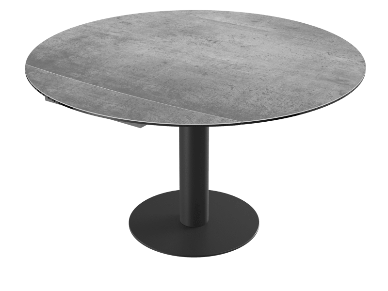  Table de repas LUNA rond ouvert finition plateau céramique Argile